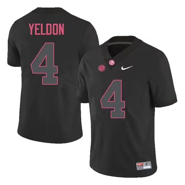 Men's Alabama Crimson Tide #4 T.J. Yeldon Black Stitched Football Jersey